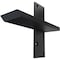 Ekena Millwork 2 1/2"W x 8"D Floating Steel Heavy Duty Wall Mount, Powder Coated Black BKTM02X08FWPBL - alternate 1